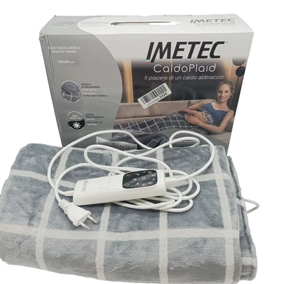 Imetec Adapto Velvet Heizdecke 150x95cm Wärmedecke weich, Schnellheizung 6 Stufe