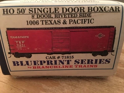 HO Branchline Trains 1006 Texas & Pacific 50’ Single Door Boxcar Kit T&P #71815 - Image 1 of 4