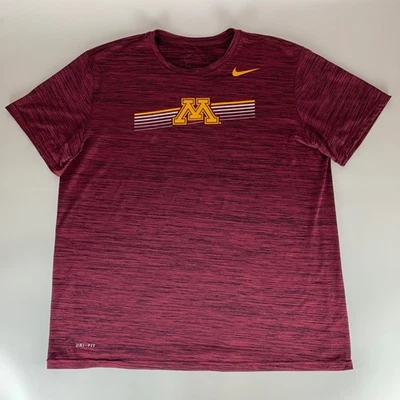 Minnesota Golden Gophers NCAA Maroon Nike Dri Fit Athletic Shirt Mens XL - Image 1 of 4