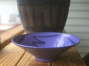 Purple Conical Bowl with a distinctive abstract darker design on its interior - Picture 1 of 16