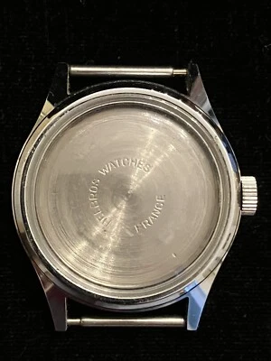  CAJA RELOJ HELBROS VINTAGE 39 MM CON CRISTAL, CORONA Y ASAS, ACERO INOXIDABLE  Foto 1 de 4