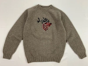 FILSON WOOL EMBROIDERED SWEATER OYSTER SIZE L NWT - Picture 1 of 7
