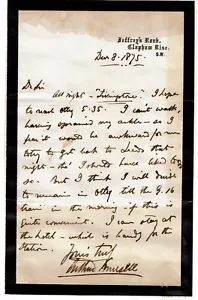 British Theologian & Nonconformist Minister ARTHUR MURSELL 1875 AUTOGRAPH LETTER - Picture 1 of 1