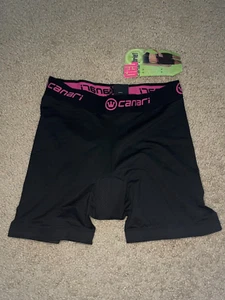 CANARI CYCLE WEAR BICYCLE SHORTS WITH GEL BRIEF WOMENS SMALL BRAND NEW WITH TAGS - Picture 1 of 3