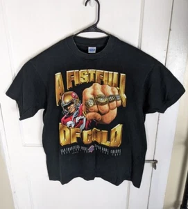 Vtg 1995 Salem Sportswear 49ers Fistful Gold Purdy McCaffrey Big Print 90s Large - Picture 1 of 9