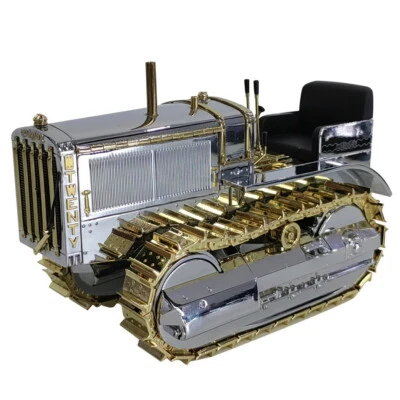DM 1/16 Cat Twenty Tractor 100th Anniversary Chrome Gold Diecast Model 85760 - Image 1 of 4