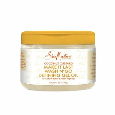 Shea Moisture Coconut Custard Make It Last Wash N'Go Defining Gel Oil - Image 1 of 3