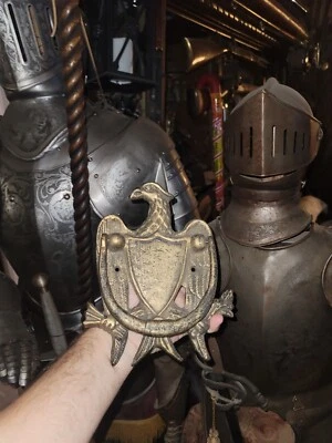 Antiguo llamador de puerta águila de metal de hierro fundido vintage. Pesado 3,5 libras! Foto 1 de 4