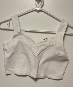Venus White Strap Crop Top - Size Medium - Picture 1 of 4