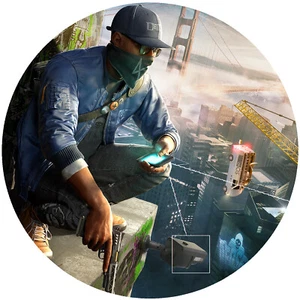 Colocador de tartas cumpleaños imagen de tartas fondant - Oblate Watch Dogs 2 P2 - Imagen 1 de 1