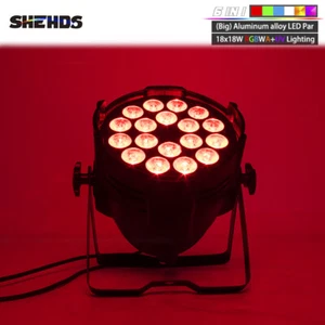 SHEHDS Big Aluminum alloy LED Par 18x18W RGBWA+UV 6in1/18X12W RGBW 4IN1 Lighting - Picture 1 of 42