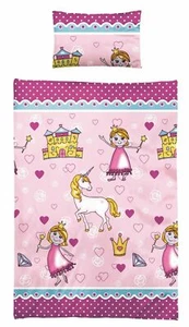 Mikrofaser Baby Bettwäsche Set Lola 100x135 cm Microfaser Prinzessin Einhorn - Bild 1 von 1