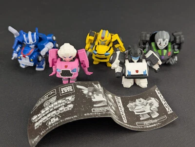 Transformers Q Capsule Gacha Toy COMPLETE SET of 5 Takara G1 QTF QT Choro-Q - Image 1 of 4