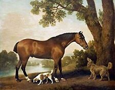 Oil Painting repro A Bay Hunter, a Springer Spaniel and a Sussex Spaniel, 1782
