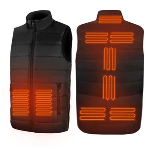 Heated Vest 9 Heating Zones USB Electric Winter Body Warm Jacket Men Women Coats - Picture 1 of 11