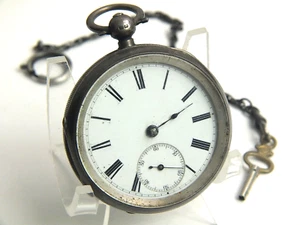 Vintage/Antique 52 mm J. Harris & Sons FUSEE Silver Case KW PW - needs some TLC - Picture 1 of 12