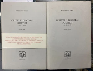 (Benedetto Croce) SCRITTI E DISCORSI POLITICI 1943-1947 - 2 VOLUMI - Bibliopolis - Imagen 1 de 1