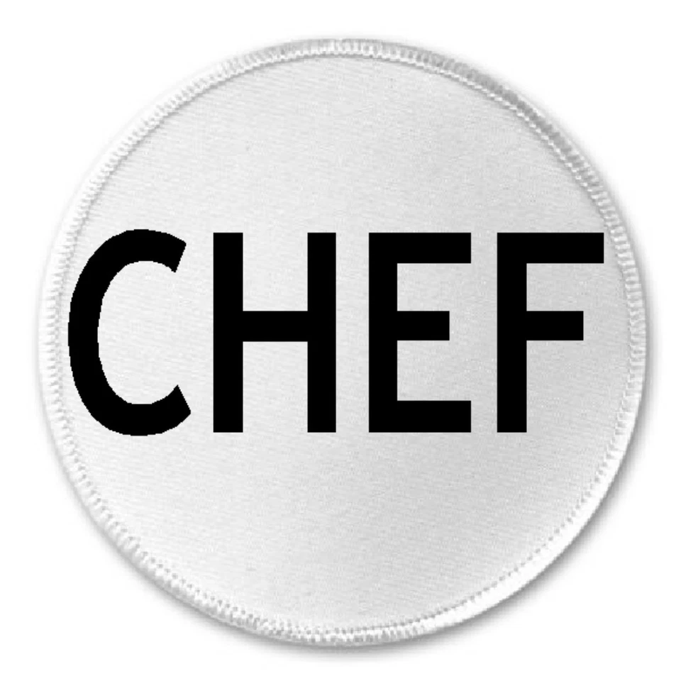 Chef - 3" Sew / Iron On Patch Cook Cooking Kitchen Profession Food Foodie Gift - Image 1 of 1