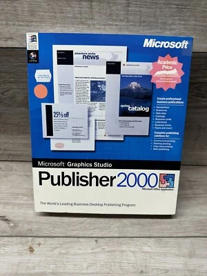 Microsoft Graphics Studio Publisher 2000 CD + Product Key TESTED, Fast Free Ship - Image 1 of 4