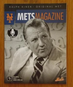 NY Mets Magazine Ralph Kiner Vol. 53 Issue 1 March April 2014 Mint Condition - Picture 1 of 2