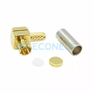 10 piezas de conector de ángulo recto macho MCX para cable 75 ohmios RG179 RG316 RG174 LMR100 - Imagen 1 de 3