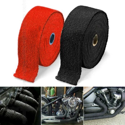 1.5M Auto Insulation Heat Wrapped Tape Car Exhaust Pipe Wrap Glass Fiber Tape - Image 1 of 4