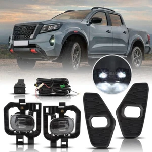 Front Bumper LED Fog Light Lamps+Cover+Wiring For Nissan Navara NP300 2021 2022 - Picture 1 of 19