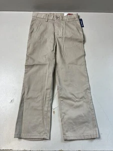 IZOD Boy School Unifor Khaki Pants Flat Front Stretch Adjustable Waistband 7 - Picture 1 of 8
