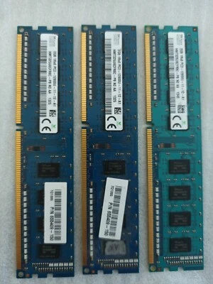 SK Hynix 6GB (3x2GB) 1Rx8 PC3-12800 DDR3 Desktop Memory RAM HMT325U6CFR8C-PB - Image 1 of 4