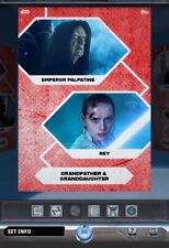 Topps Star Wars Card Trader History of Sheev Palpatine Red Connections - Rey
