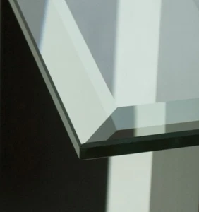 Tischplatte Glasplatte nach Maß Klar Glas 6mm Facettenschliff ESG Kaminplatte - Bild 1 von 4