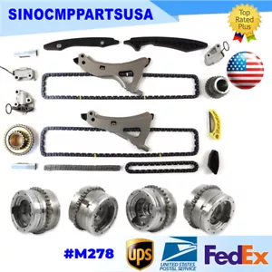 Kit de cadena de distribución y ajustadores de árbol de levas M278 para Mercedes-Benz W212 CLS500 S500 EE. UU. - Imagen 1 de 10