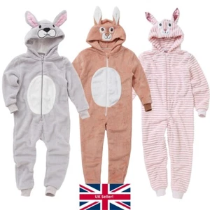 World Book Day Easter Rabbit 1Onesie Onezi Boy Girl Fleece Hood Novelty Jumpsuit - Picture 1 of 29