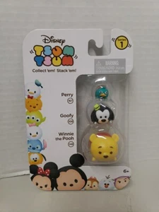 Tsum Tsum 3-Pack Figures: Perry 167 Goofy 108 Winnie the Pooh 148 Disney - Picture 1 of 2