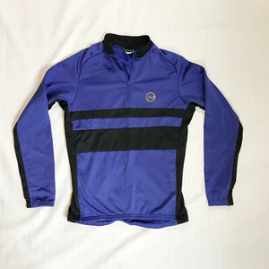 Chaqueta deportiva de ciclismo HIND Hecha en EE. UU. púrpura 1/4 cremallera manga larga mediana - Imagen 1 de 3
