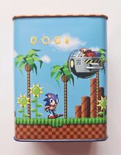 Rare Sonic The Hedgehog Green Hill Zone Money Box Tin Piggy Bank