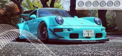 PORSCHE 911 - RWB964 - Kashiwa X Wing   - blue - Fast Speed 1:64 - Immagine 1 di 4