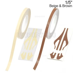 1/5" 5mm Beige & Brown Pinstriping Pin Stripe DIY Line Vinyl Tape Decal Sticker - Picture 1 of 12