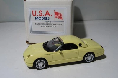 USA Models  Motor City  2000 - 2002 Ford Thunderbird   1:43 Diecast #38   Yellow - Image 1 of 4