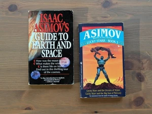 2pk ASIMOV VINTAGE BOOKS Lucky Starr #2 Venus & Mercury, Guide Earth & Space - Picture 1 of 3