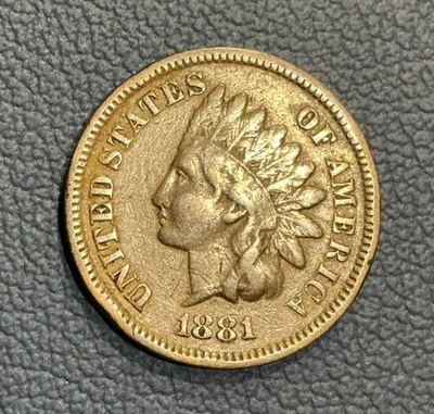 Centavo cabeza india 1881 - EE. UU. Moneda Foto 1 de 3