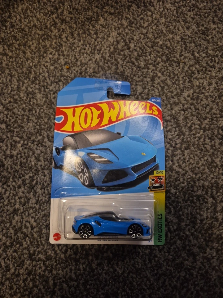 Hot Wheels Lotus Emira Blue Long Card - Image 1 of 1