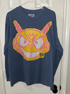 Rare Post Malone Posty Co Tour Shirt 2019 Long Sleeve Blue Large Posty Fest - Picture 1 of 10