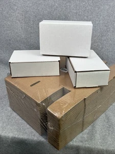 50 Count - 6x4x2 Corrugated White Mailers Packing Boxes 6" x 4" x 2" - Picture 1 of 10