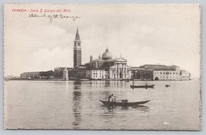 Postcard Venice Italy St George Island Boats 1910s DB View - Picture 1 of 2