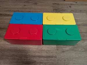 Lot Of 4 Vintage Chubs Plastic Stackable Containers, Baby Wipes Holder - Picture 1 of 6