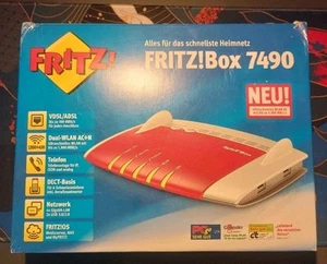 AVM FRITZBox 7490 WLAN Router Modem VDSL ADSL DSL WiFi AC + N MESH DECT VPN ISDN - Bild 1 von 6