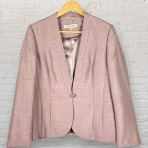 Jacques Vert Occasion Jacket UK 14 Dusky Pink Wedding Formal Mother of the Bride - Picture 1 of 9