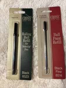 Cross 8523 Selectip Rolling Ball und 8514 Kugelschreiberminen SCHWARZ NEU! - Bild 1 von 2