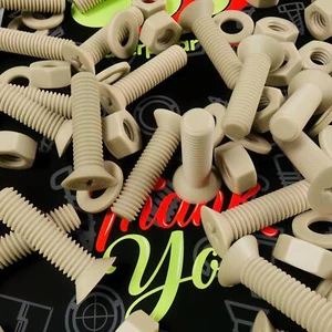 50x Tornillos de máquina avellanados súper nailon reforzados rellenos de vidrio, M5x 20 mm - Imagen 1 de 11